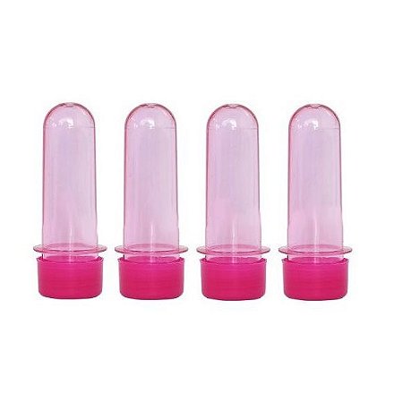 Mini Tubete Corpo Rosa 8cm - Tampa Pink - Kit c/ 10 unidades