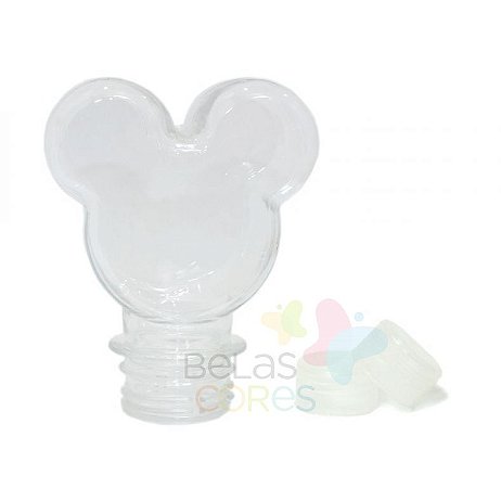 Baleiro/Tubete Mickey 90ml Tampa Transparente - 10 unidades