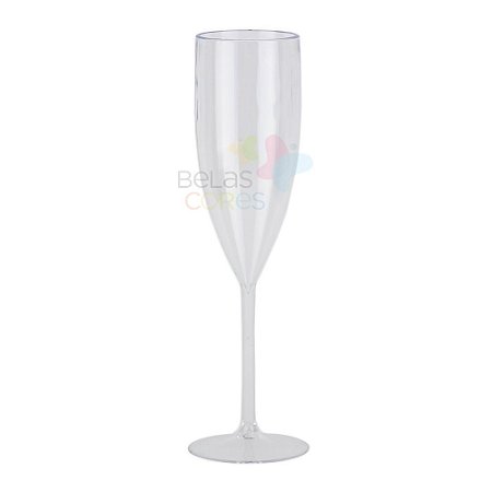 Taça Chandon Acrílica Transparente - Kit C/ 05 Unidades