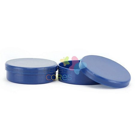 Latinhas de Plástico Mint to Be 5,5x1,5 cm Azul Marinho - Kit com 50 unidades