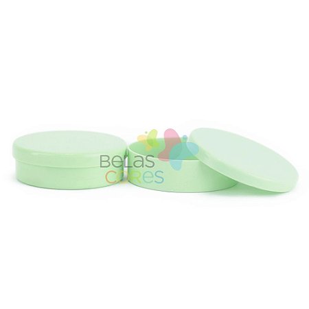 Atacado - Latinhas de Plástico Mint to Be 5,5x1,5 cm Verde Bebê - Kit com 500 unidades