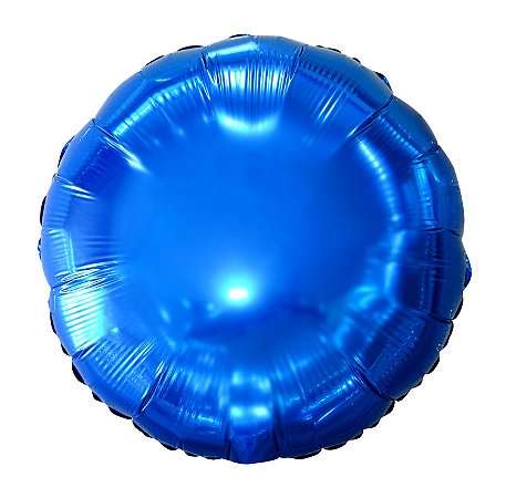 Balão Redondo Metalizado 40cm cor Azul Escuro