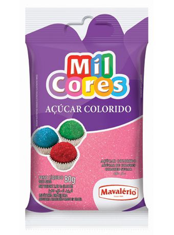 Açúcar Colorido Rosa Mil Cores 80gr