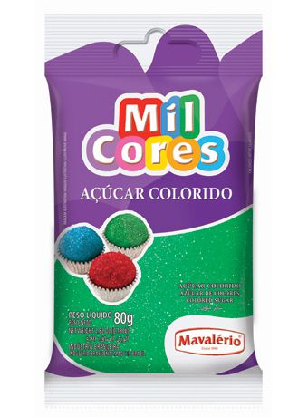 Açúcar Colorido Verde Mil Cores 80gr