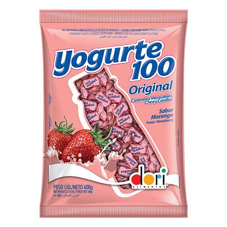 Bala Mastigável Yogurte 100 Original Dori - 600g