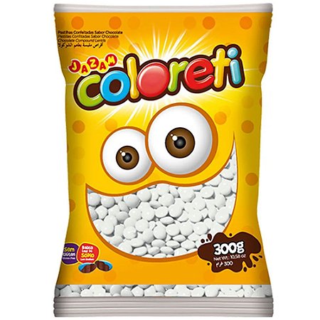 Confeito de Chocolate Coloreti Branco 300g