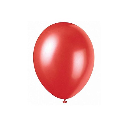 Balão Bexiga Lisa Vermelho 6,5" 15cm - 20 Unidades