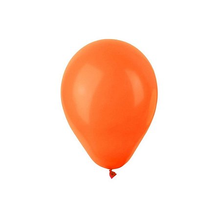 Balão Bexiga Lisa Laranja 6,5" 15cm - 20 Unidades