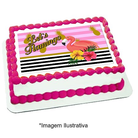 Papel de Arroz Flamingo Abacaxi 28x20cm - 1 Unidade
