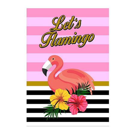 Poster Flamingo Abacaxi 30x43 - 1 Unidade