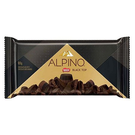 Barra de Chocolate Alpino Meio Amargo Black Top 100g