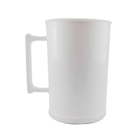 Caneca Acrílica Chopp Branca 450ml - 1 Unidade