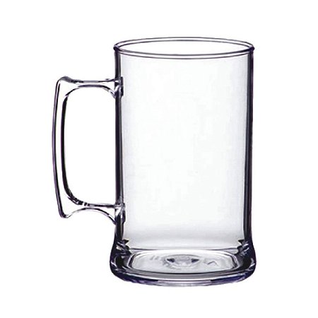 Caneca Acrílica Chopp Transparente 450ml - 1 Unidade