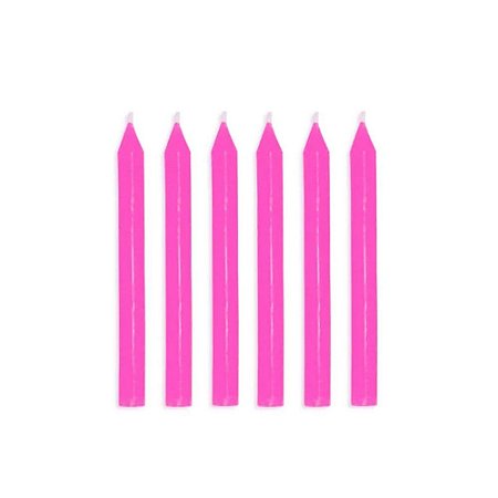 Vela de Aniversário Palito Rosa 20 Unidades