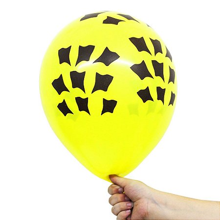 Balão Bexiga Manchas de Girafa Amarelo Nº 11 28cm - 25 Unidades