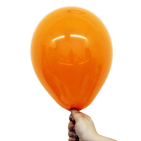 Balão Bexiga Translúcido Cristal Laranja Topazio Nº 9 23cm - 30 Unidades