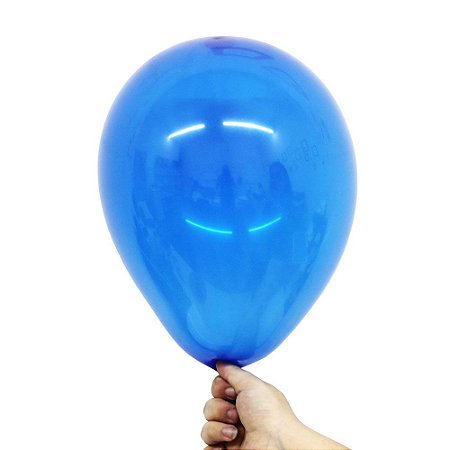 Balão Bexiga Translúcido Cristal Azul Jade Nº 9 23cm - 30 Unidades