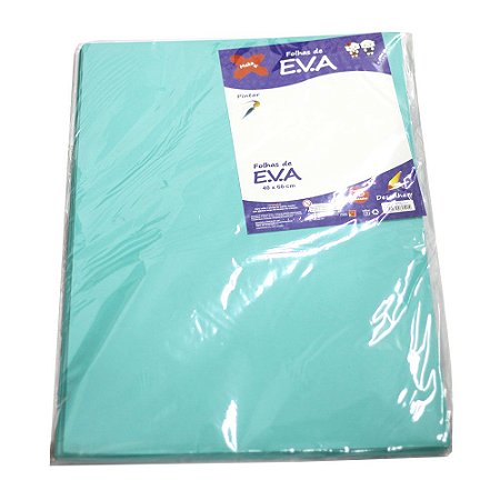 Folha de EVA 40x60cm Liso Azul Luxo - 10 unidades