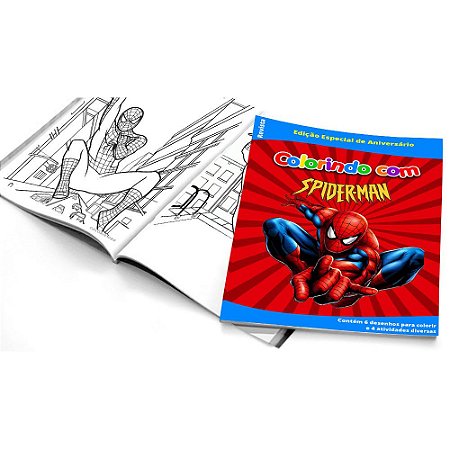 5 Cadernos de Colorir Homem Aranha