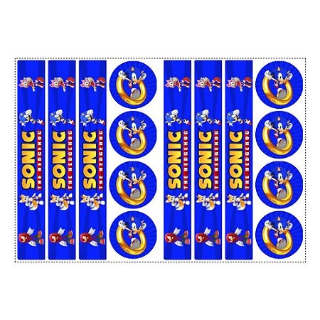 6 Adesivos Sonic para Pote de Papinha