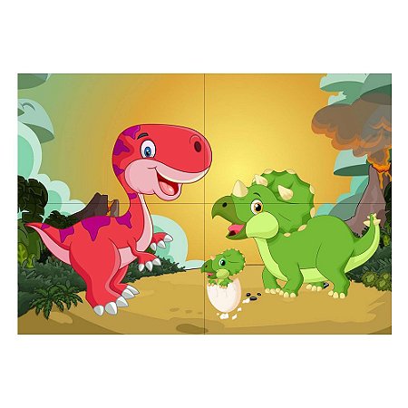 Painel de Festa Decorativo Dinossauros Baby - 1 Unidade