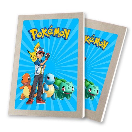 5 Bloquinhos de Papel 25 Folhas Pokémon