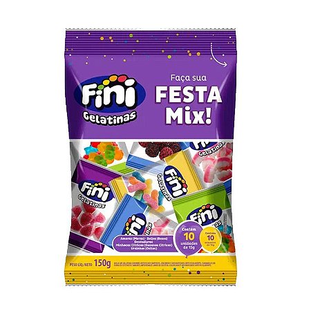 Fini Faça Festa Mix com 10 unidades de 15g cada