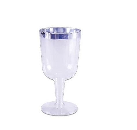 Taça Luxo Descartável Veneza 170ml Prafesta - 6 Unidades