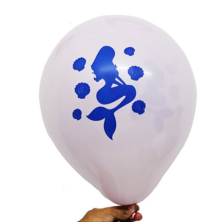 Balão Bexiga Festa Sereia Sortido Nº 11 28cm - 25 Unidades