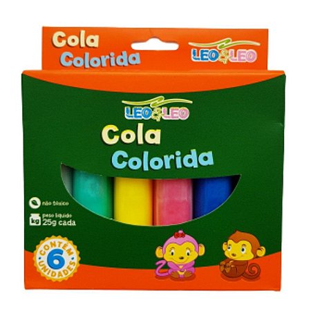 Cola Colorida 6 Cores 25 Gr - Leo&leo