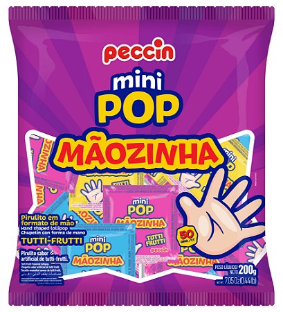 Pirulito Mãozinha MINI POP 200G (50 unidades)