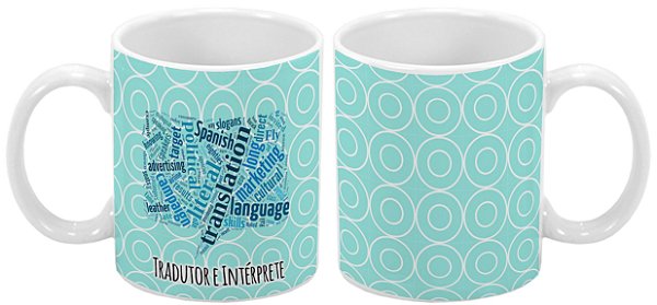 Caneca Profissão 300 ml Tradutor e Intérprete - 1 unidade