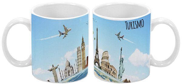 Caneca Profissão 300 ml Turismo - 1 unidade