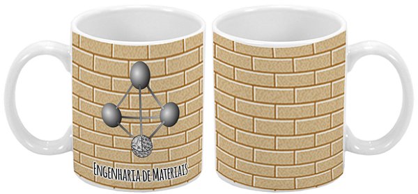 Caneca Profissão 300 ml Engenharia de Materiais - 1 unidade