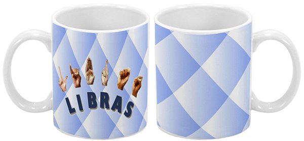 Caneca Profissão 300 ml Libras - 1 unidade - Empório das Lembrancinhas /  Belas Cores