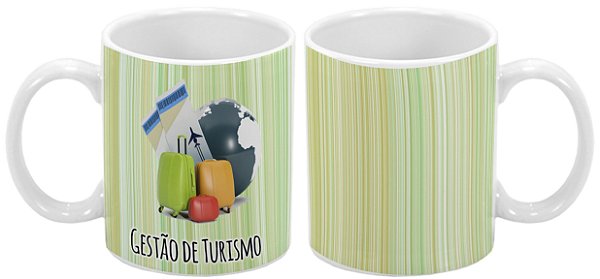 Caneca Profissão 300 ml Gestão de Turismo - 1 unidade