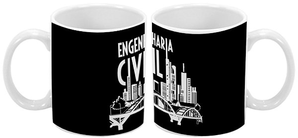 Caneca Profissão 300 ml Engenharia Civil - 1 unidade