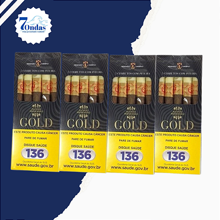 Cigarrilha Piteira Gold cx c/ 5
