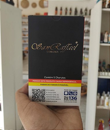 San Raffael Charuto Chocolate Original – Caixa com 5 Unidades