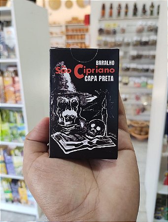 Baralho São Cipriano Capa Preta com 36 Cartas Autoexplicativas