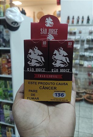 Cigarro de Palha São Jorge Tradicional – Pack com 10 Maços (10 Unidades por Maço)