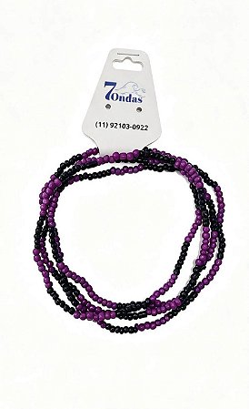 Guia Tradicional de Miçangas Roxa e Preta – Guia Religiosa para Exu e Pombagira na Umbanda