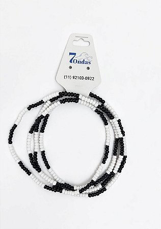 Guia Tradicional de Miçangas Branca e Preta – Guia Religiosa de Omulu/Obaluaiê para Umbanda