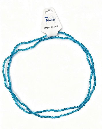 Guia Tradicional de Miçangas Azul-Claro Transparente – Guia Religiosa de Iemanjá para Umbanda