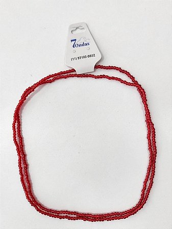 Guia Tradicional de Miçangas Vermelha Transparente – Guia Religiosa de Iansã para Umbanda