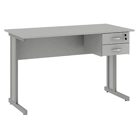 Mesa para Escritório Reta com 2 Gavetas Corporativa Home Office 1,35 X 0,60 M 15 mm