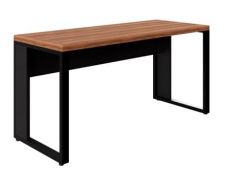 Mesa Reta Escritório Pé Quadro Industrial 1,70 x 0,70 m 40 mm Home Office Diretoria