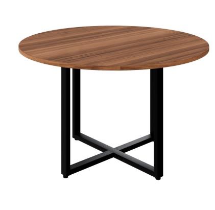 Mesa para Sala de Reunião Redonda Escritório Pé Aço Industrial Ø 1,20 x 0,74 m 25 mm