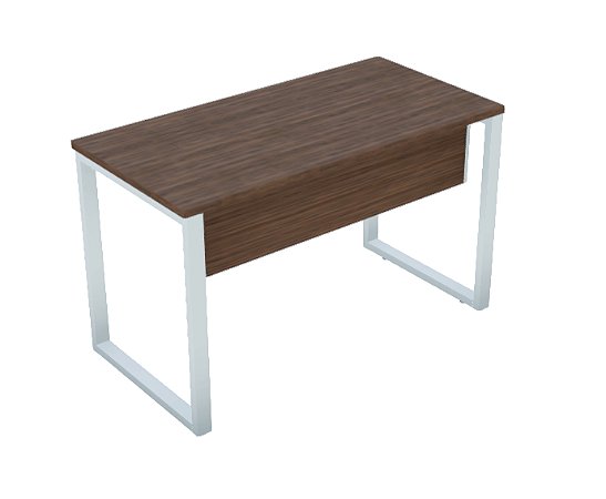 Mesa Reta Escritório 1,35 x 0,60 m 40 mm Pé Tubular Quadro Corporativa Home Office Escrivaninha