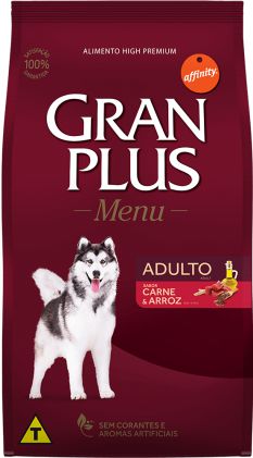 Ração Guabi Gran Plus Menu Sabor Carne e Arroz para Cães Adultos